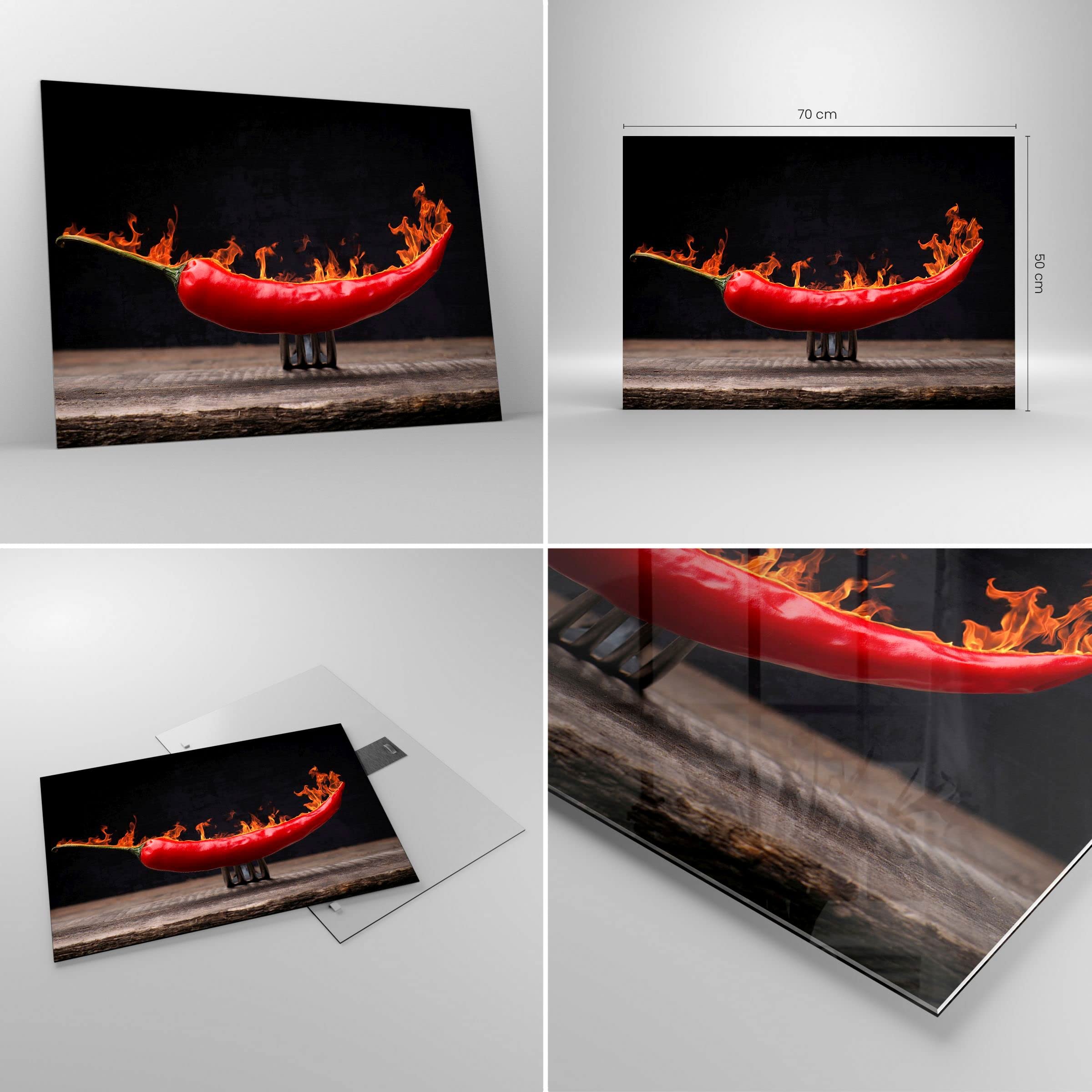 ARTTOR Tableau sur Verre Décoratif 70x50cm Cuisine - 3193