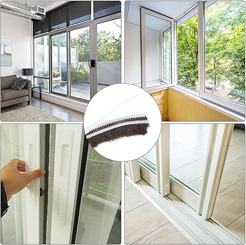 Miniatura 5 de uxcell Burlete autoadhesivo color marrón para puerta y ventana de puerta, 26 pies de largo x 0.35 pulgadas de ancho x 0.35 pulgadas de alto