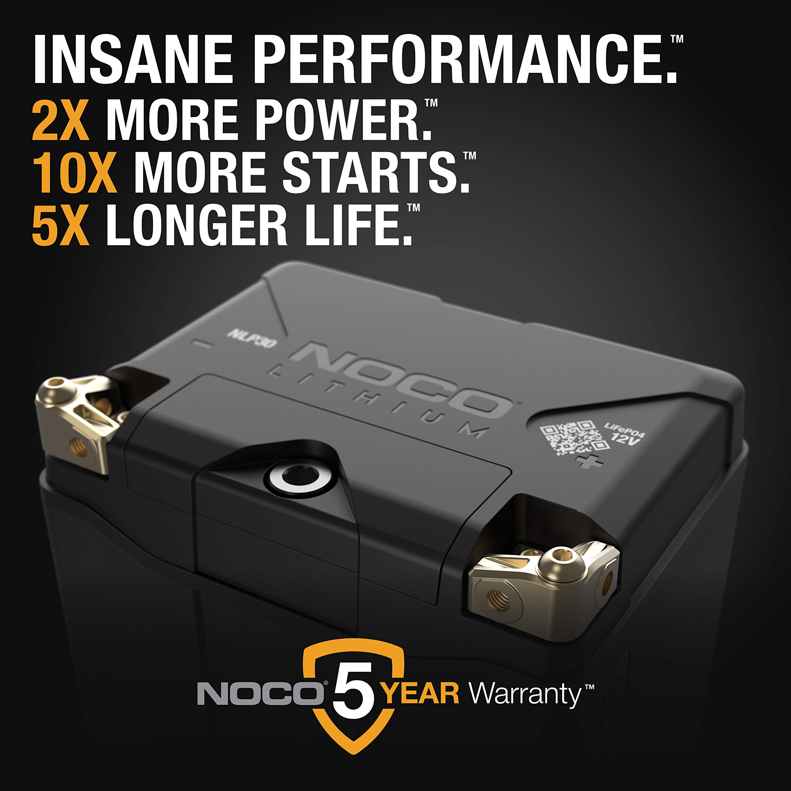 NOCO Lithium NLP30, Group 30, 700A Lithium Powersport Battery, 12V 8Ah
