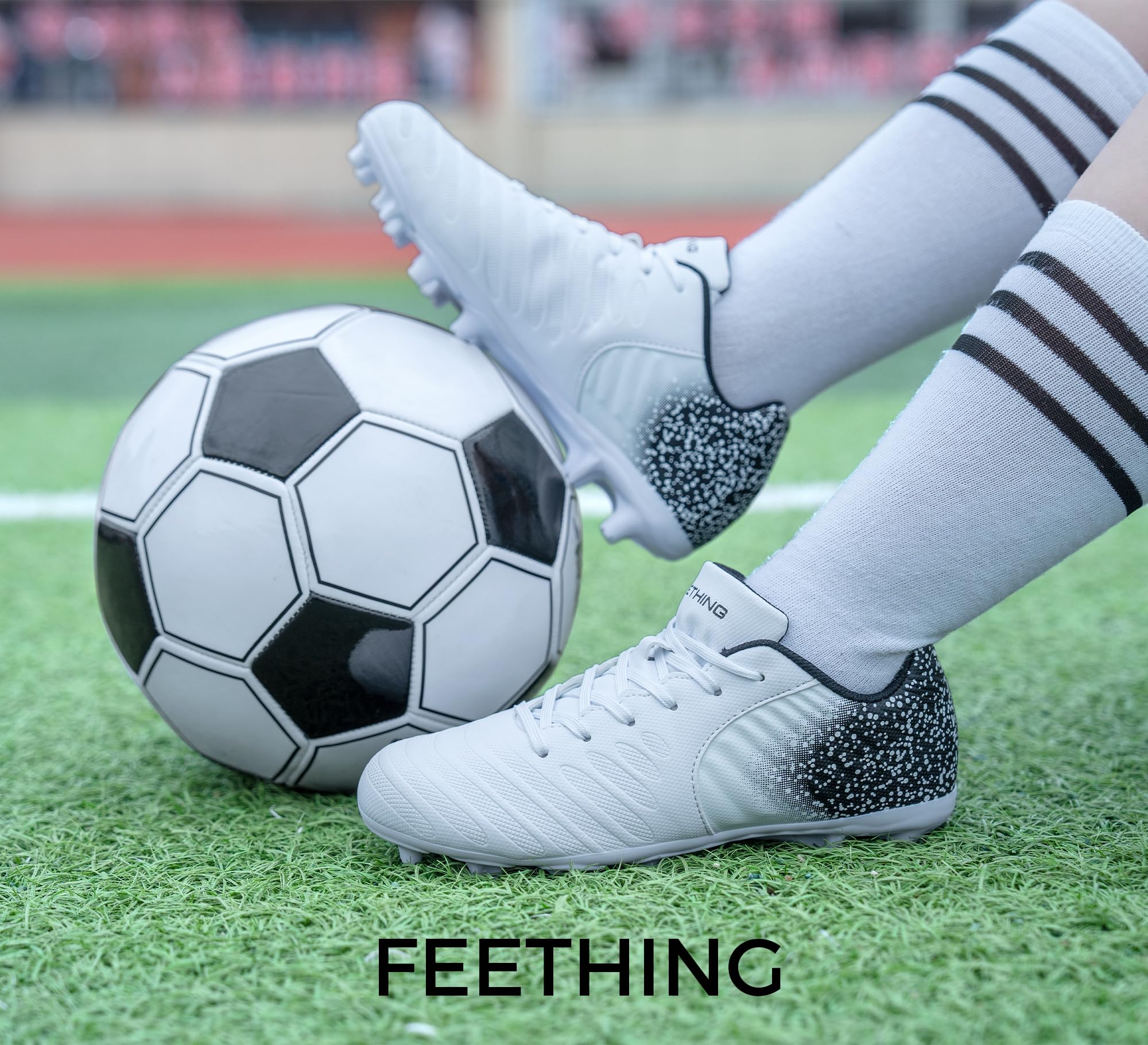 Women's Soccer Cleats Firm Ground, Lightweight Unisex Soccer Shoes for Adults Fits Men & Women — view 3