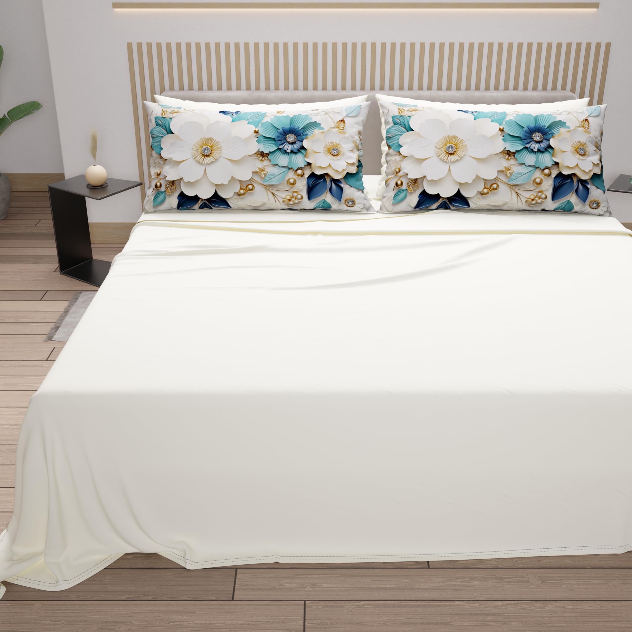 PETTI Artigiani Italiani, Cotton Sheets with Pillowcases in Digital Print, Single Bed Sheet, Single Bed Set - Image 3