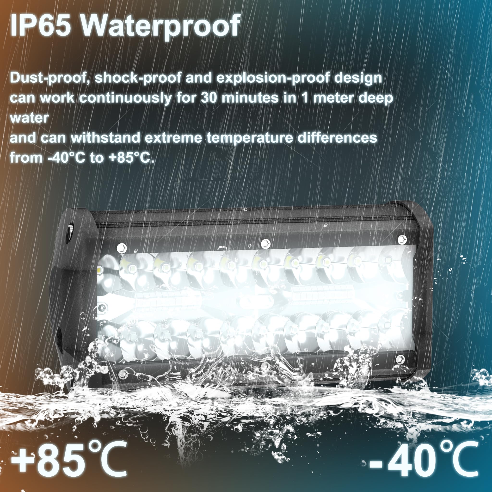 Reflektor roboczy LED, 120 W, 12-24 V, zimna biel, dodatkowy