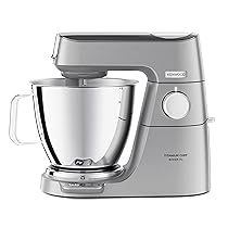 Kenwood Titanium Chef Baker XL KVL85.424SI Planetaria con Bilancia Integrata dotato con 3 utensili di miscelazione, Doppia Ciotola da 5L e 7L, Food Processor da 1,2L e Frullatore in vetro da 1,6L
