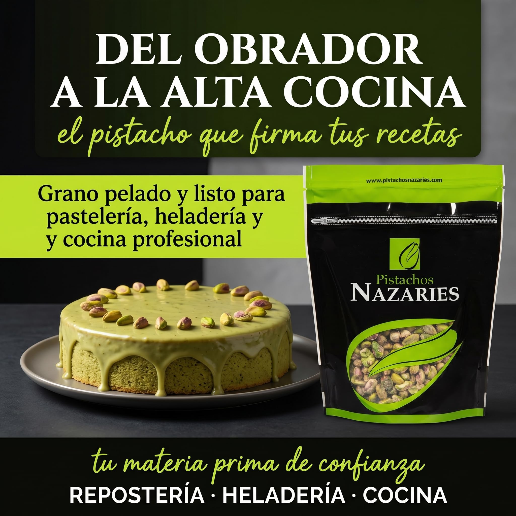 PISTACHOS NAZARIES Pelados Sin Cascara Sin Sal en Grano Natural 500 g 2x250 g Pistachos Españoles Frutos Secos Andaluces Cultivo Propio en Malaga Snack Saludable Aperitivo Reposteria Helado Bizcocho