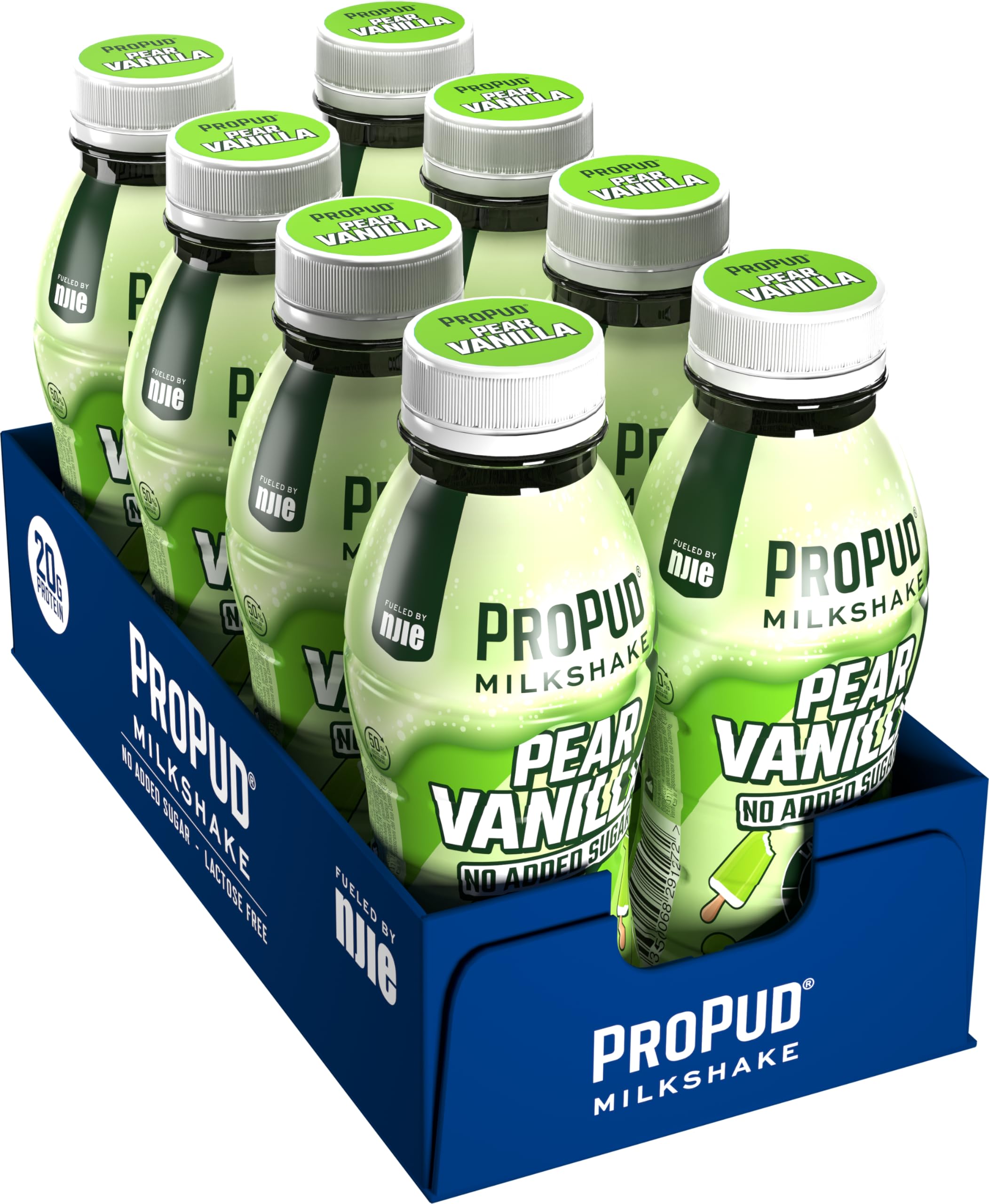 Protein Milkshake 8 x 330ml Bottles| High Protein Shake | No Added Sugar | Lactose Free| 20g of Protein | Delicious Creamy Flavour (Pear Vanilla)