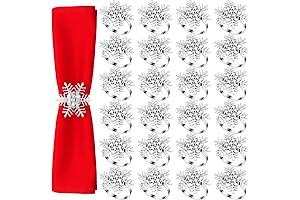 Set of 24 Snowflake Napkin Rings Bulk