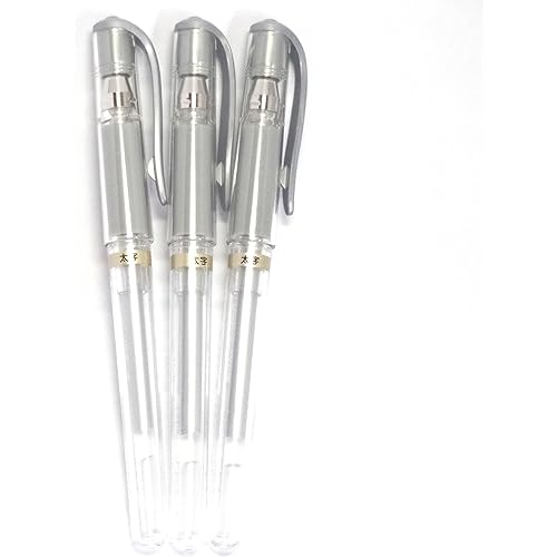 Uni-Ball Signo Broad Point Gel Impact Pen Silver Ink, 1.0mm, 3 pens per Pack (Japan import) [Komainu-Dou Original Package]