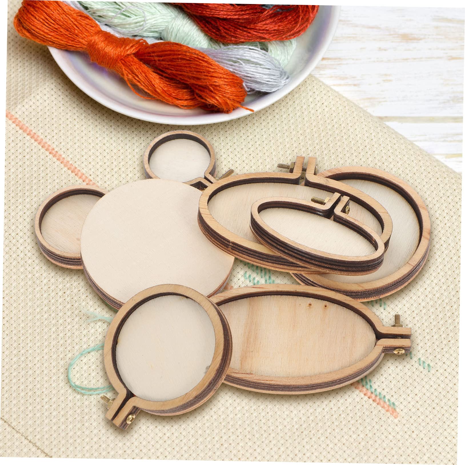 SEWACC 64 Stück Kreuzstich Anhänger Stilvolle Stickringe DIY Stickkreise Kreuzrahmen Mini Mini Rahmen Kreuzstichrahmen Mini Stickringe Kleine Stickrahmen