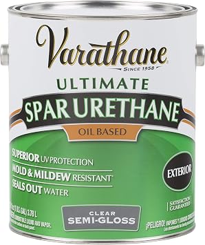 1 gal Rust-Oleum 9431 Clear Varathane Oil-Based Spar Urethane, Semi-Gloss