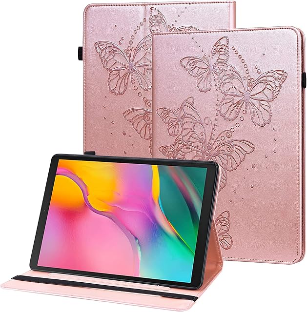 GLANDOTU Lenovo Tab P11 2nd generation 11.5 inches Case , Fold Stand Function Cover, Butterfly Folio Flip PU Leather Tablet Case for Lenovo Tab P11 2nd generation 11.5 inches {with Stylus pen}-Rose