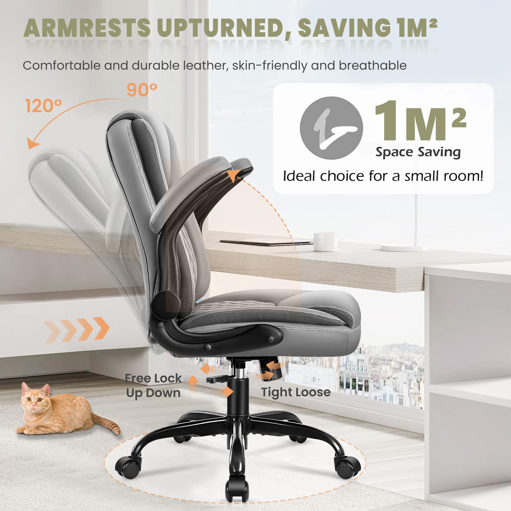 Brick Attic Office Chair, Executive Office Chair Leather