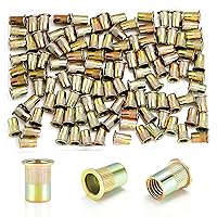 Vista 1 de 1/4''-20 Tuercas de remache 115Pcs, tuercas de remache 1/4-20 galvanizadas en acero al carbono, inserto roscado 1/4 20 RIV, tuerca de remache