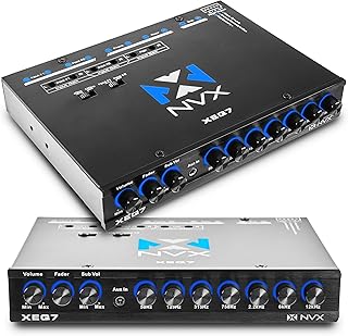 NVX XEQ7 - Graphic Equalizer 7-Band Graphic Equalizer with Front 3.5mm Auxiliary Input