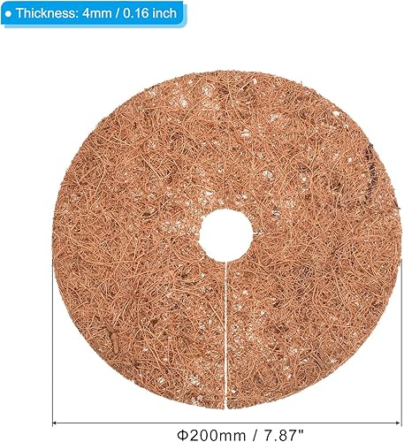 Miniatura 2 de PATIKIL Tapete de fibra de coco de 8 pulgadas, paquete de 5 protectores de fibra de coco para plantas en macetas de interior y exterior