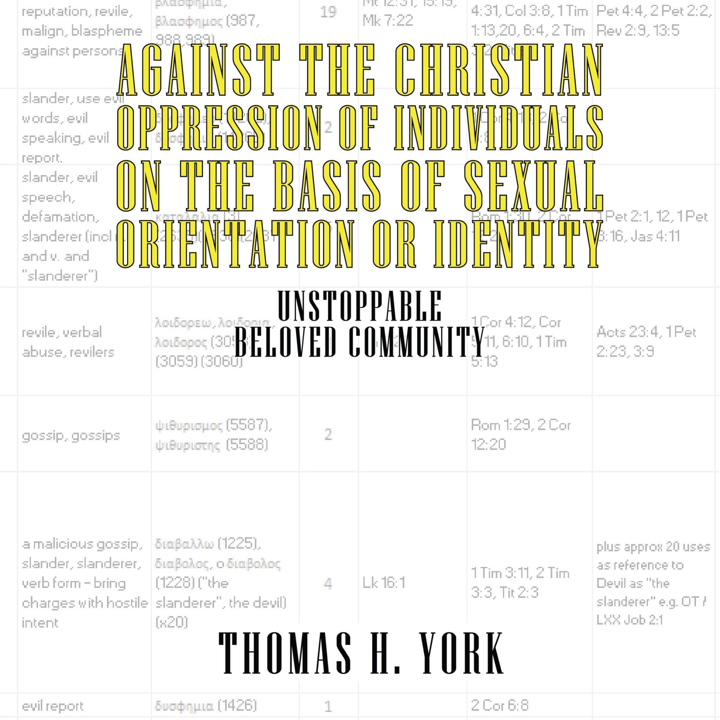 Against the Christian Oppression of Individuals on the Basis of Sexual Orientation or Identity