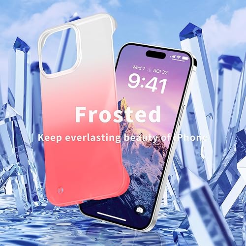 Miniatura 2 de Funda ultrafina esmerilada semitransparente sin bordes degradados para iPhone 14 Pro Max de 6.7 pulgadas (2022), delgada, minimalista, ligera, sin