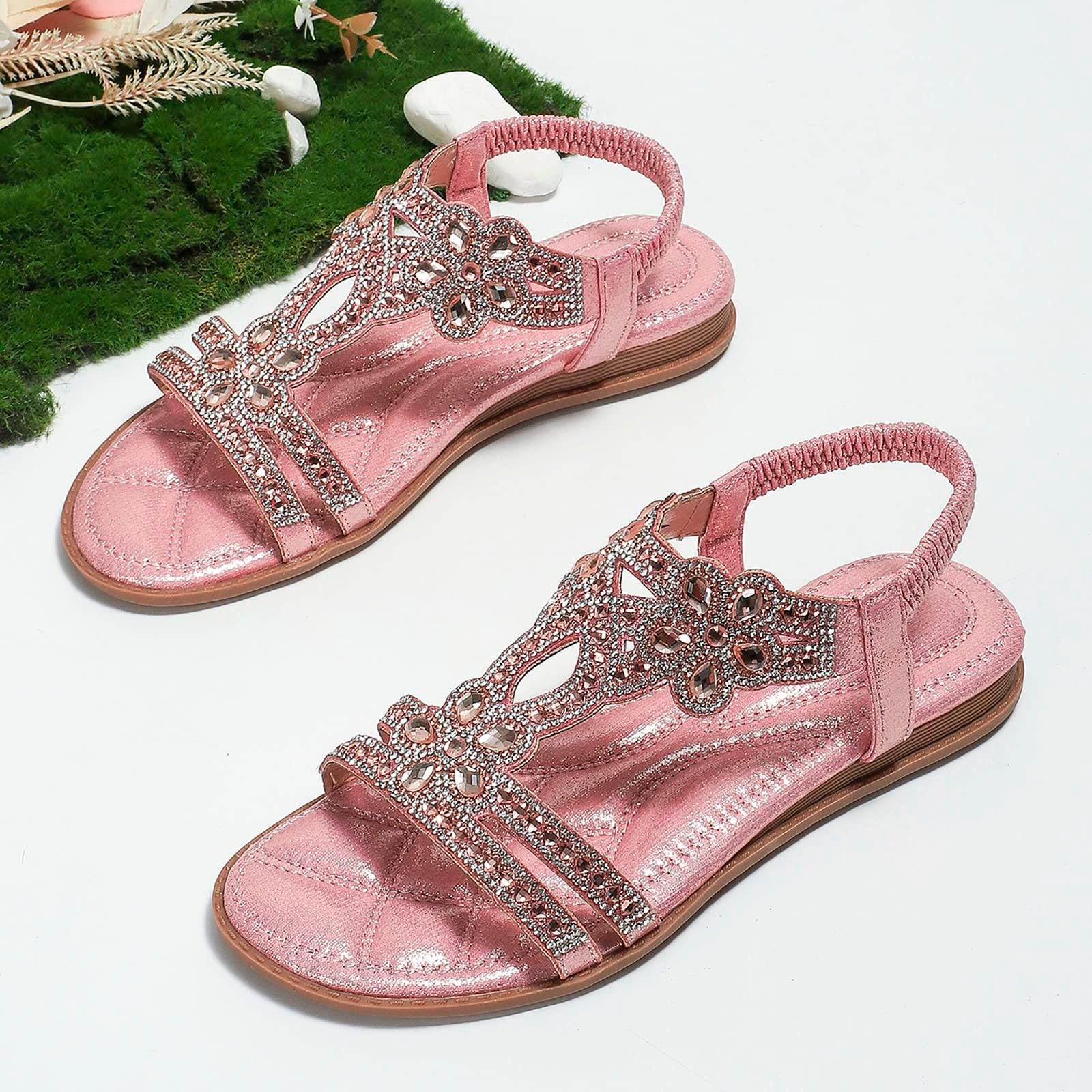 Générique Sandales Femme Ete Confortable Claquettes Tong Mules Chaussure Ete Aperte Leggere Suola Gomma Estate Shopping Moda Spiaggia Piatte Traspiranti Cinturino Morbide Regolabile