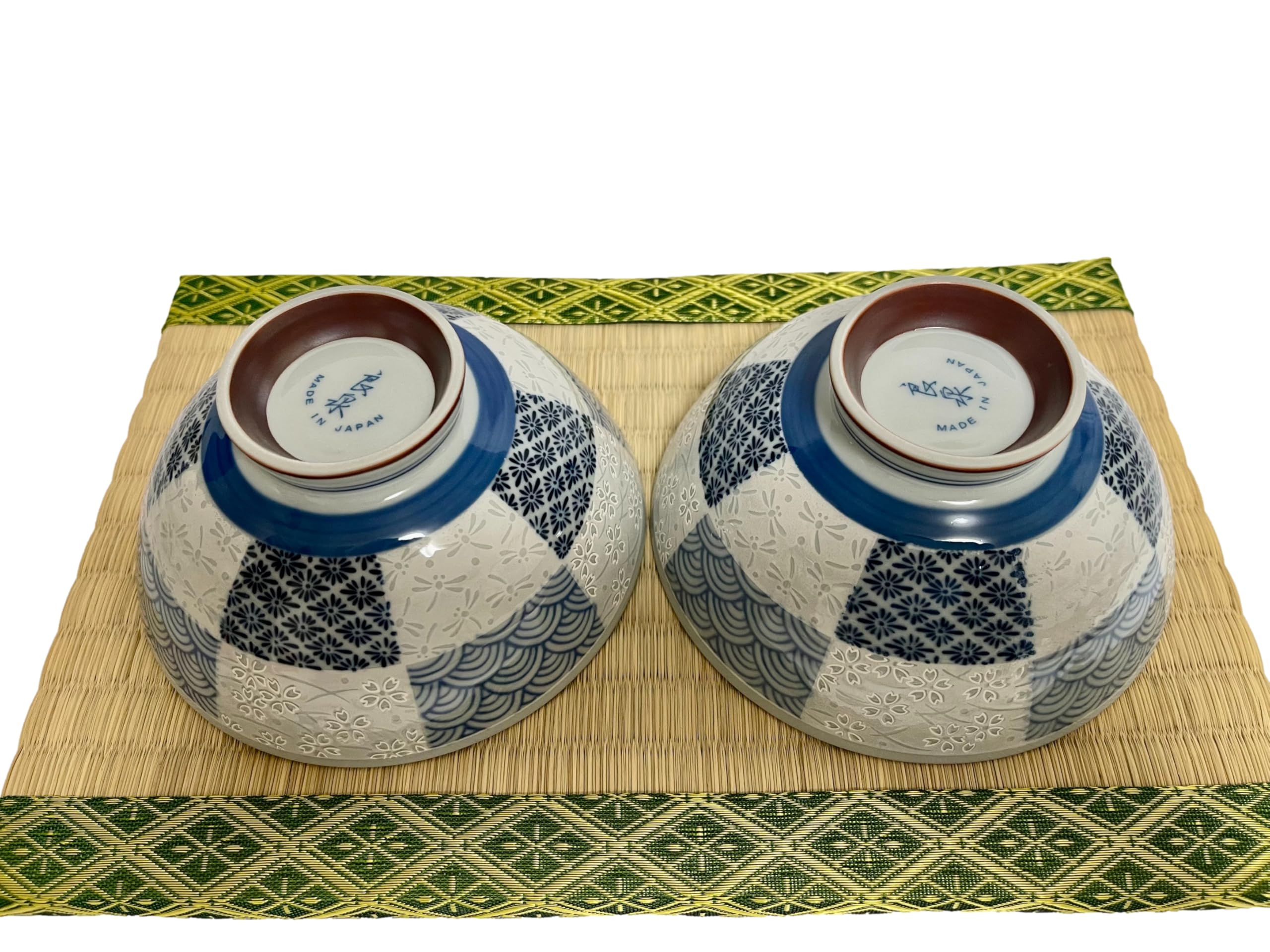 Amazon.com | Japanese Mino Ware Ceramic Rice Bowl Set, Traditional