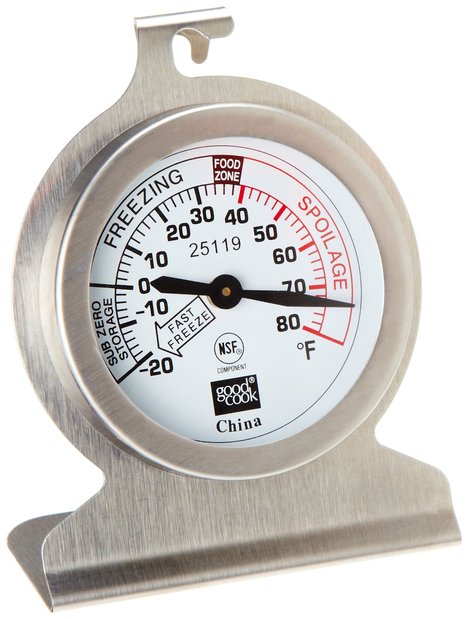 Good Cook Classic Fridge Thermometer NSF Approved Silver 25119