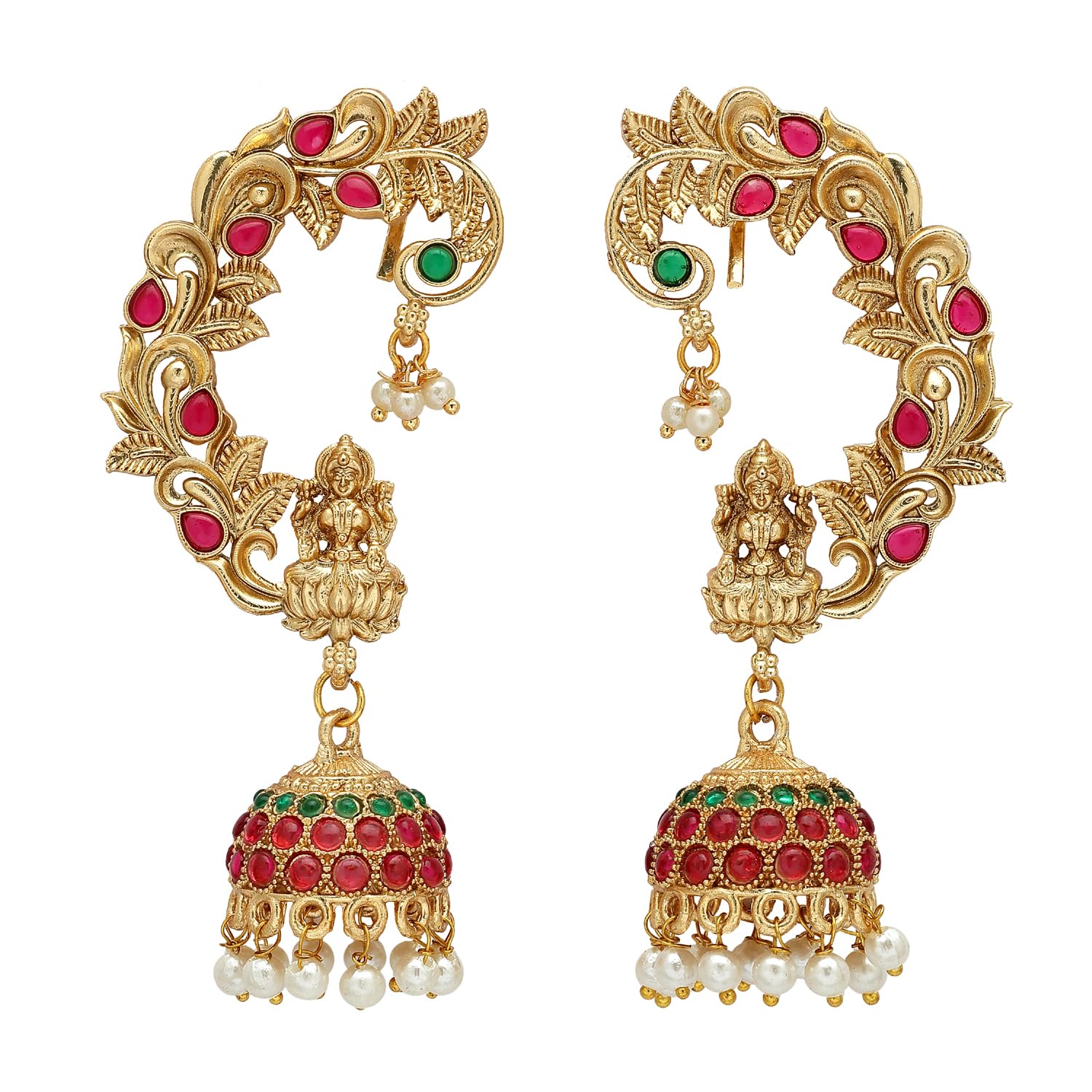Shining Diva Fashion Ear Cuff Earrings for Women Latest Stylish Traditional Fancy Jhumki Jhumka (17010er)
