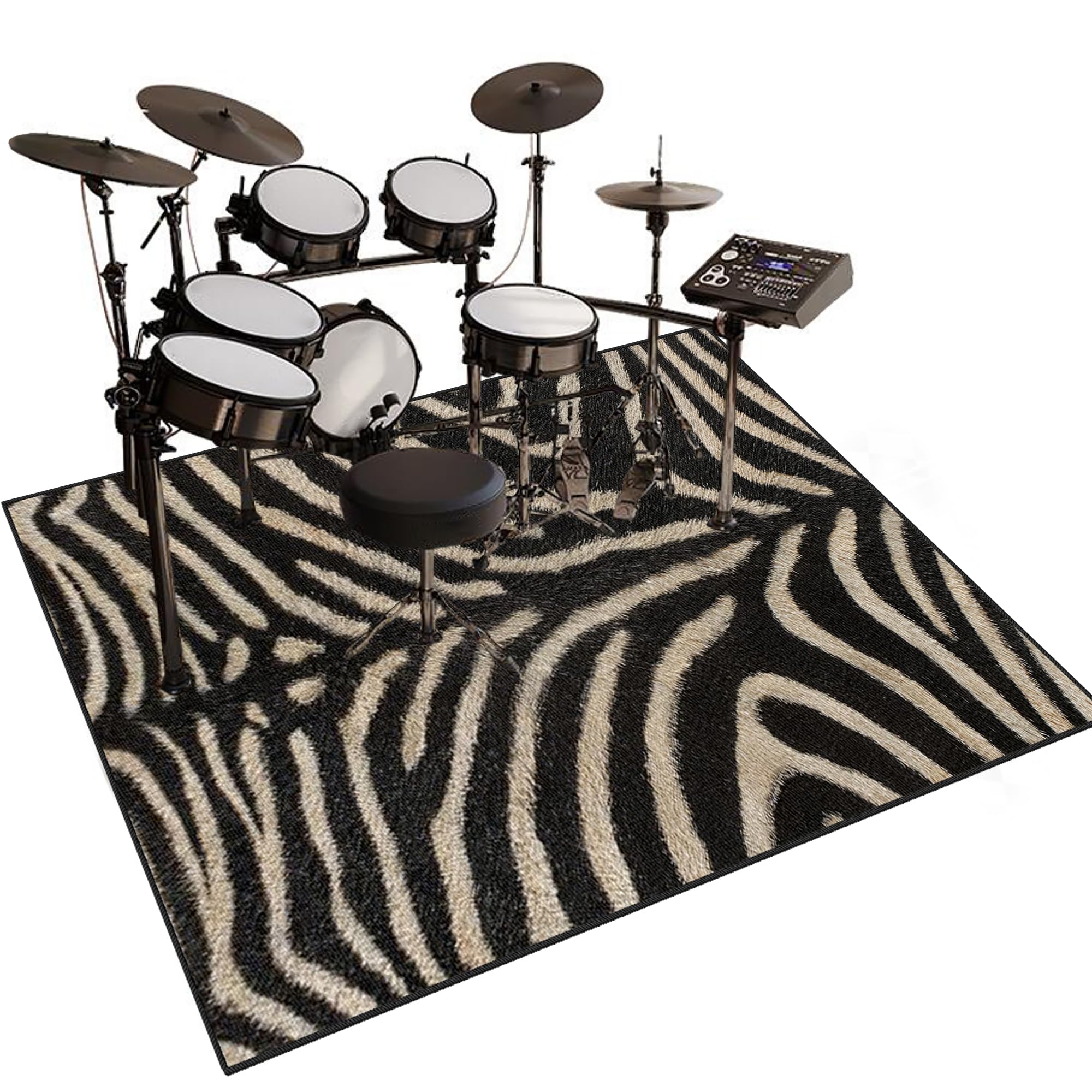 Elektroniczna mata perkusyjna dźwiękoszczelna mata bębnowa mata ochronna do akcesoriów perkusyjnych mata akustyczna mata podłogowa do instrumentów muzycznych 150 x 120 cm
