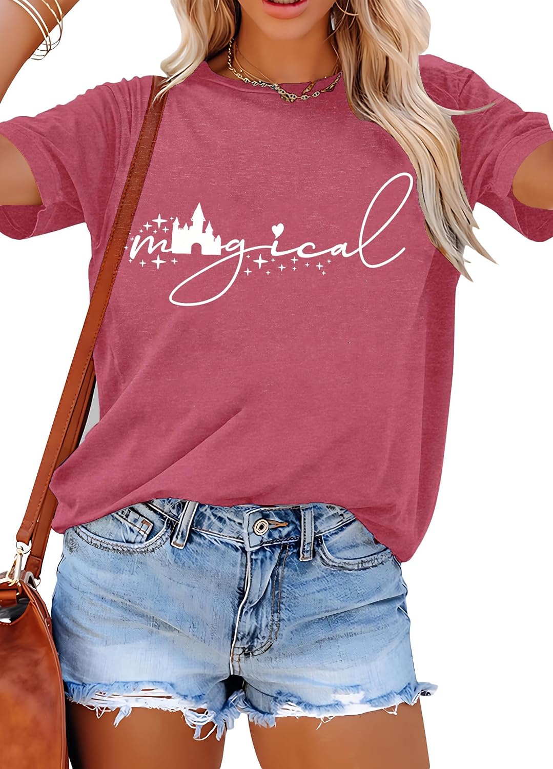 Magical Shirt for Women Magic Kingdom Tshirt Family Vacation Tee Castle Graphic Short Sleeve Tops