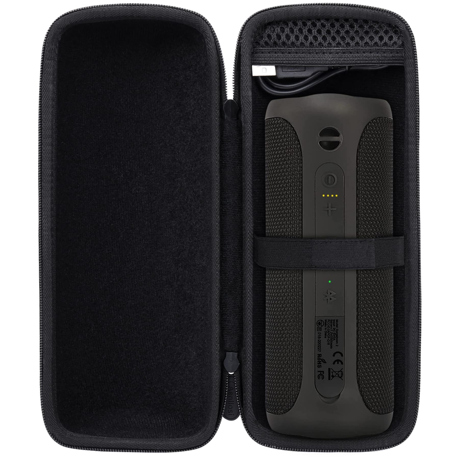 khanka Hard Travel Case Replacement for SOWO Surgeboom 2 Outdoor Portable Bluetooth Speaker, Wireless IPX7 Waterproof Speaker, Case Only (Black)