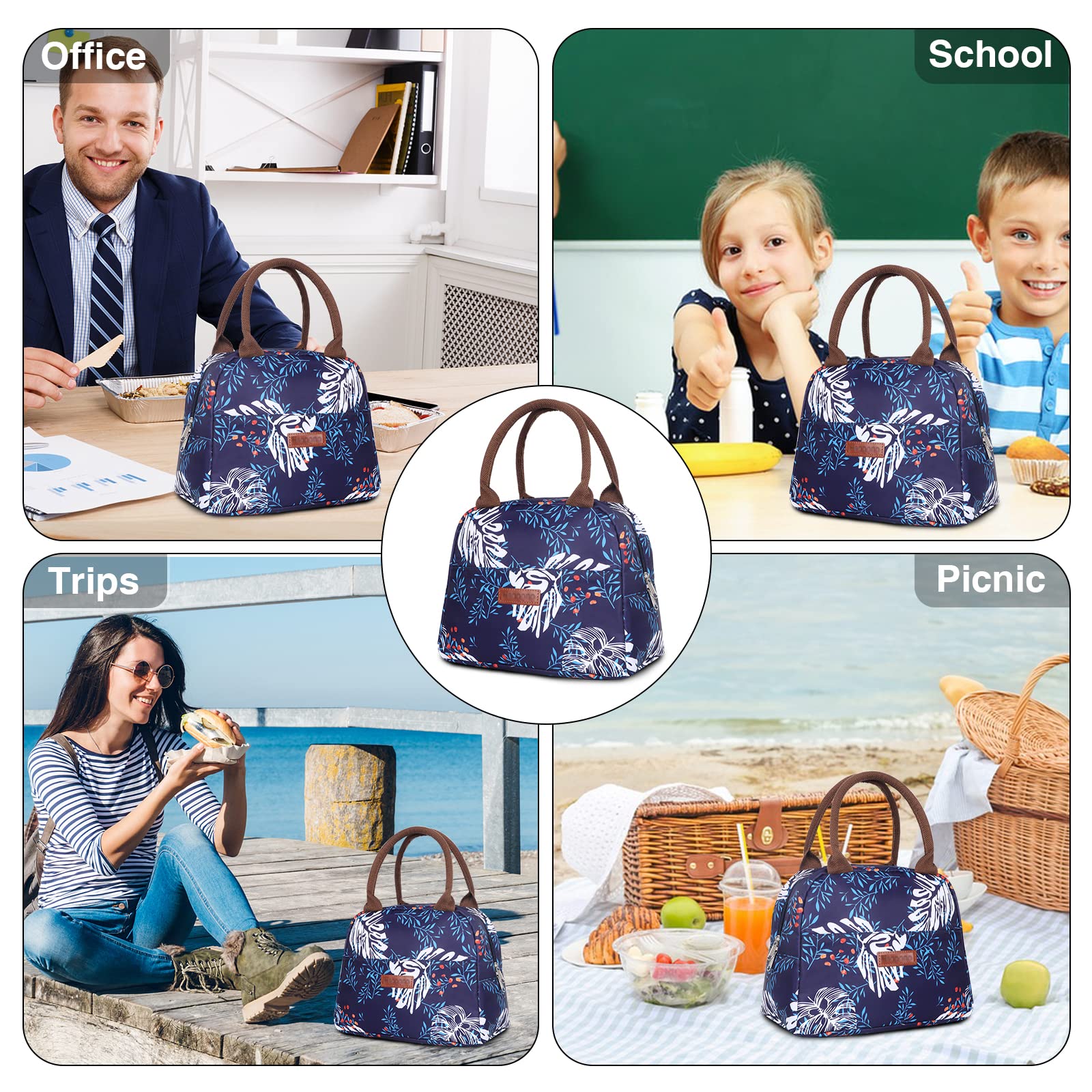 Borsa Pranzo Termica 11 Litri - Isolata, Impermeabile, Con Tasca Anteriore, Per Lavoro/Scuola/Picnic - Foto 7