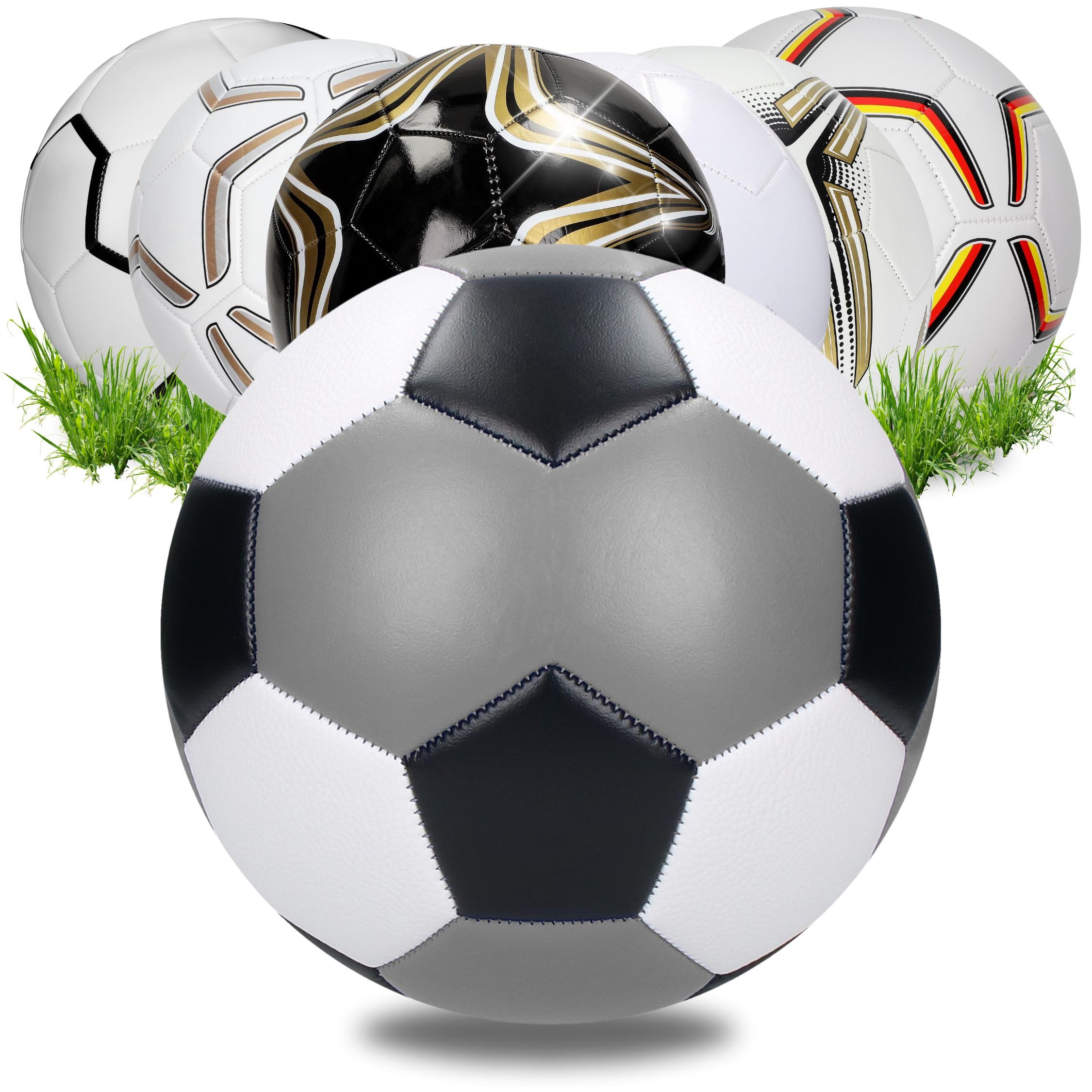 Fußball 'Champion' - Ball für echte Fußballfans als Ostergeschenk - Fussball Größe 5 perfekt zum Tore schießen - Sportball für das Training Indoor & Outdoor - Perfekter Soccer Ball, Farbe:mehrfarbig
