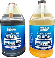 Fiberglass Supply Depot 4 lb Density Expanding Pour Foam: 2-Part Polyurethane Closed Cell for Boat Flotation, Insulation, Soundproofing (1 Gallon Kit)