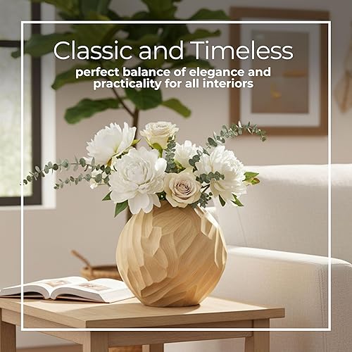 Miniatura 4 de Sagebrook Home Jarrón martillado de aluminio de 11 ""H, champán, oro, 12 pulgadas de largo x 4 pulgadas de ancho x 11 pulgadas de alto (15230-03)