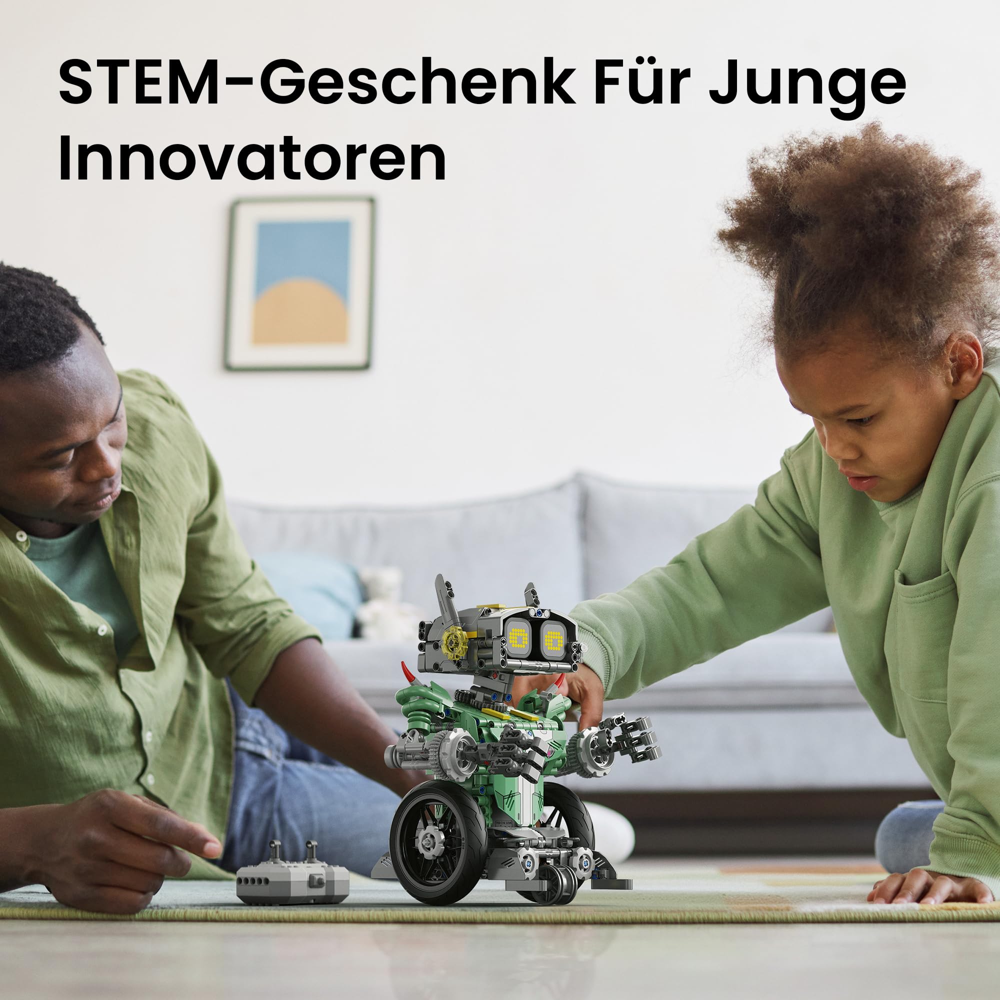 Sillbird 5-in-1 STEM Roboter Auto programmierbarer Baukasten ab 8 Jahren | App-gesteuerter Roboter Auto,Engineering Spielzeug,Kreatives Geschenk für Jungen zu Geburtstag & Weihnachten,727 Teile