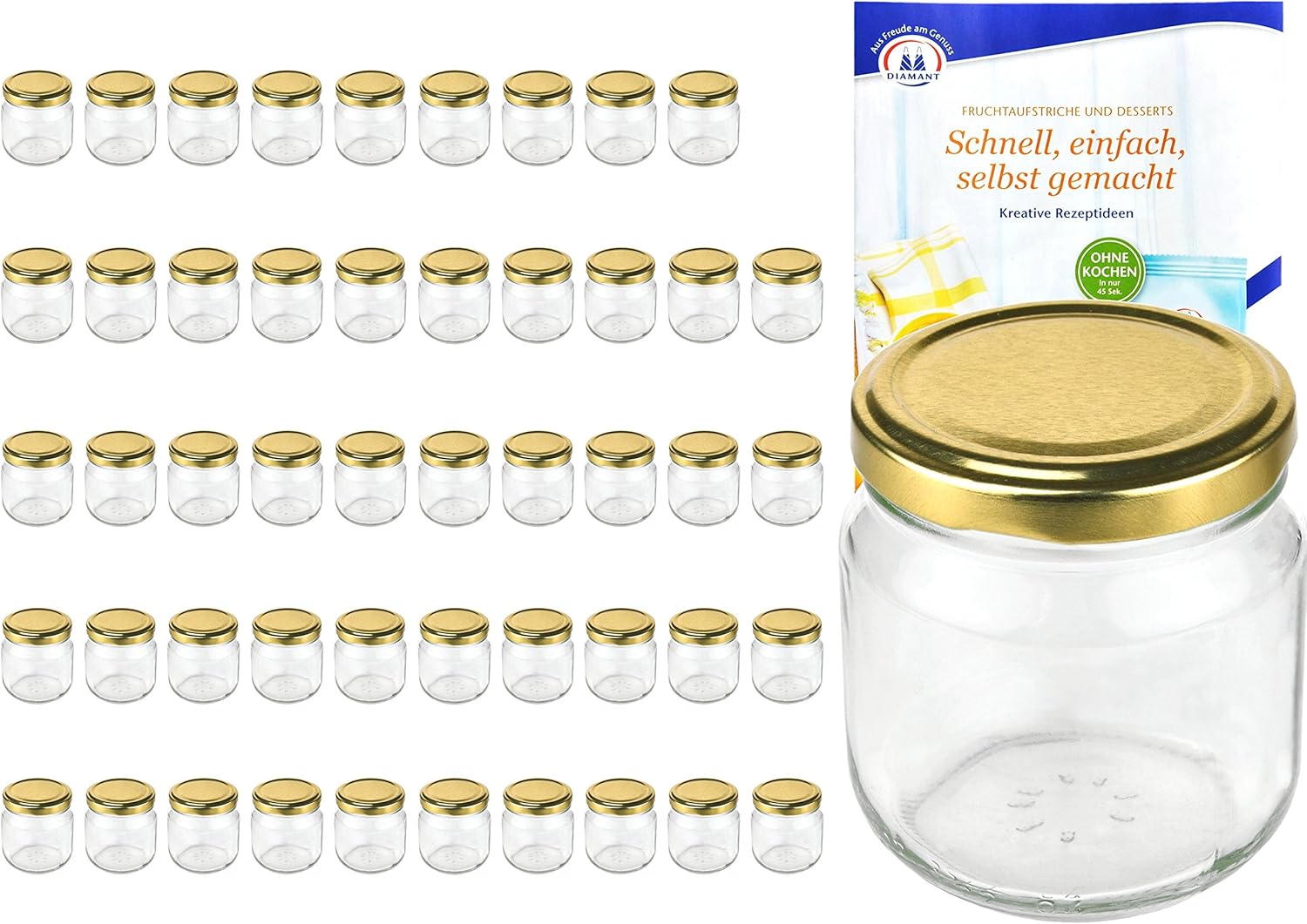 Vasetti Di Vetro Con Coperchio - 15 Pezzi, 50ml, Per Marmellate, Beauty, Casa, Design Moderno - Foto 2