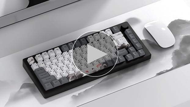 Amazon.com: dagaladoo PBT Keycaps,Grey/White keycaps 60% 65