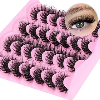 Fox Eye Lashes Natural False Eyelashes Fluffy Mink Lashes Cat Eye Lashes 18mm Wispy Faux Mink Eyelashes Pack C Curl Strip Fake Eyelashes by TNFVLONEINS