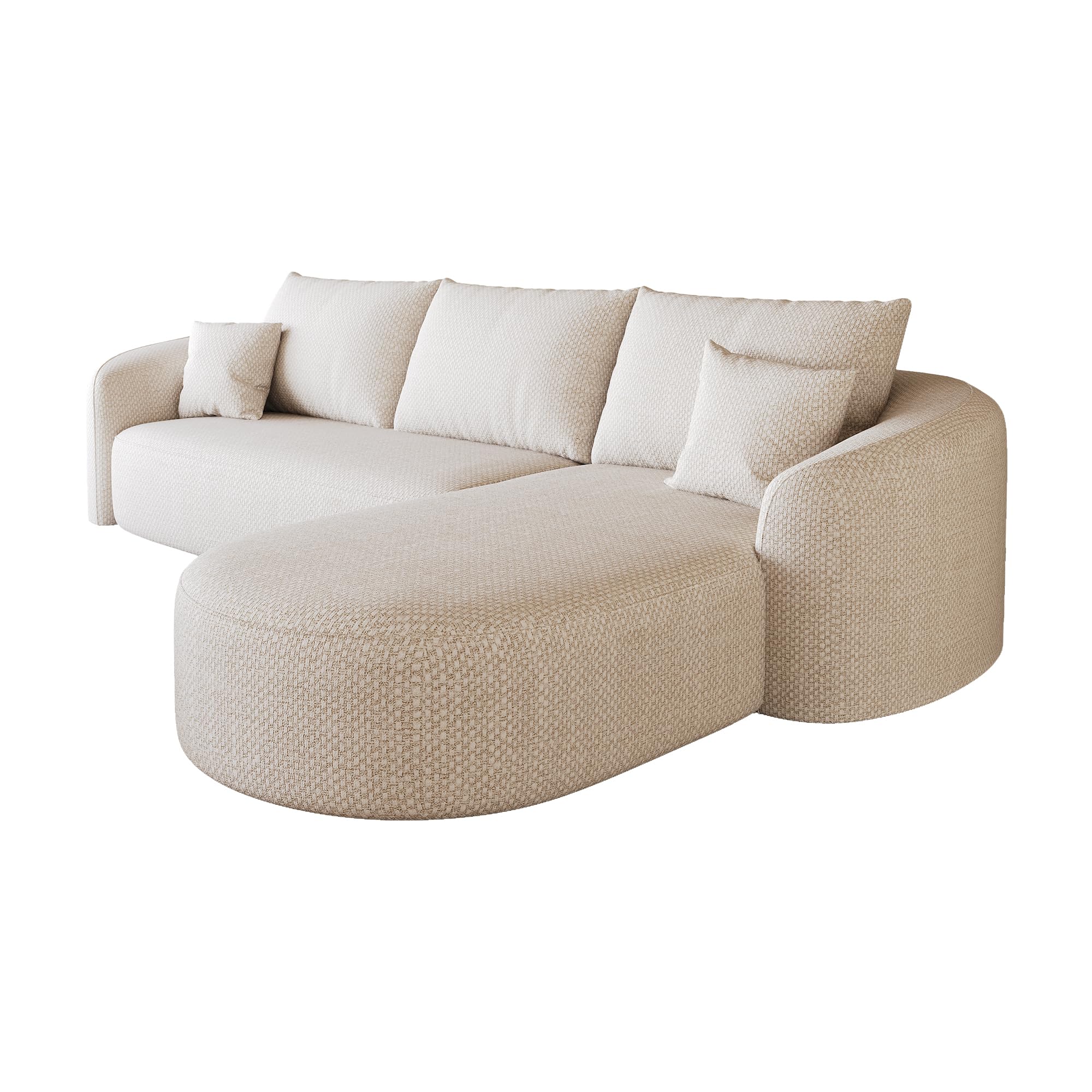 Divano angolare modulare a 3 posti in morbida ciniglia senza osso, divano letto comprimibile, divano con funzione sonno, design ad angolo profondo, senza montaggio, per soggiorno e camera da