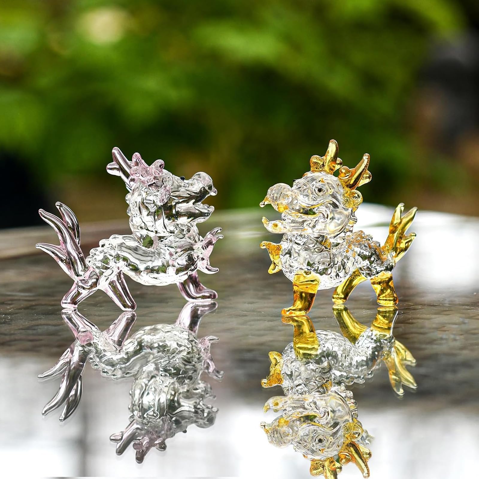 Amazon.co.jp: 龍 置物 クリスタル 干支 風水グッズ 龍の置物 竜 