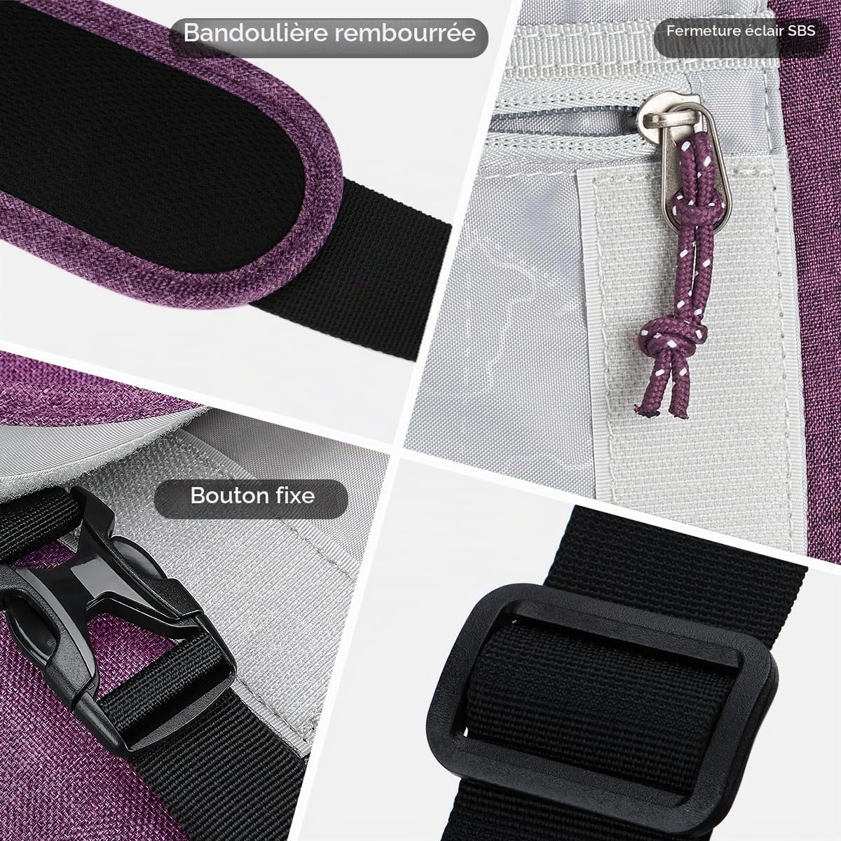 OIWAS Sac a Bandouliere Toile Sac Messenger Portable Sac à Bandoulière Cartable Besace Pochette pour Ordinateur pour l'École, Le Travail et Les Voyages