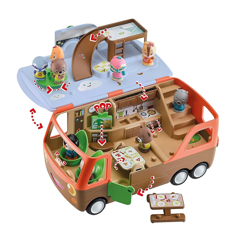 タカラ チョロQ グルーミー GLOOMYS CAMPINGVAN Amazon.com: Timber Tots: Camper Van - 3pc Travel Vehicle