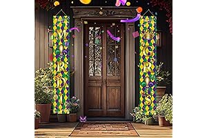 Mardi Gras Door Banner - The Perfect Prelude to Carnival Festivities
