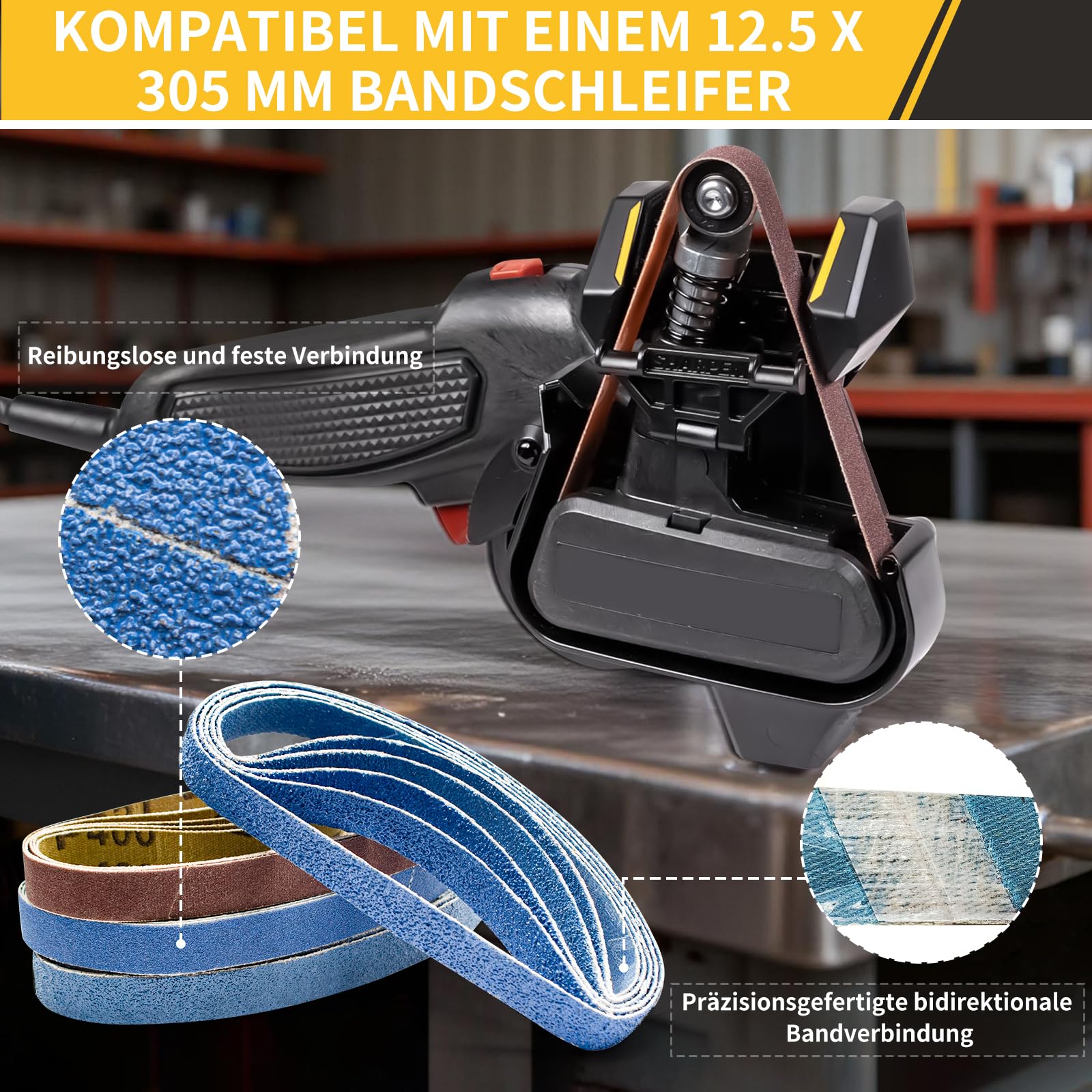 35 Stück Messerschärfer Schleifbänder 12.5 X 305 mm- Ersatz Schleifband Set Kompatibel mit Work Sharp Knife & Tool Sharpener, 5X 80/120/240/400/600/800/1000 Körnung Gewebe-Schleifband