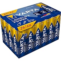 VARTA Pile AA, confezione da 24, Longlife Power, Alcaline, 1,5V, ideale per giocattoli, mouse wireless, torce elettriche, imballaggio riciclato al 90%, Made in Germany