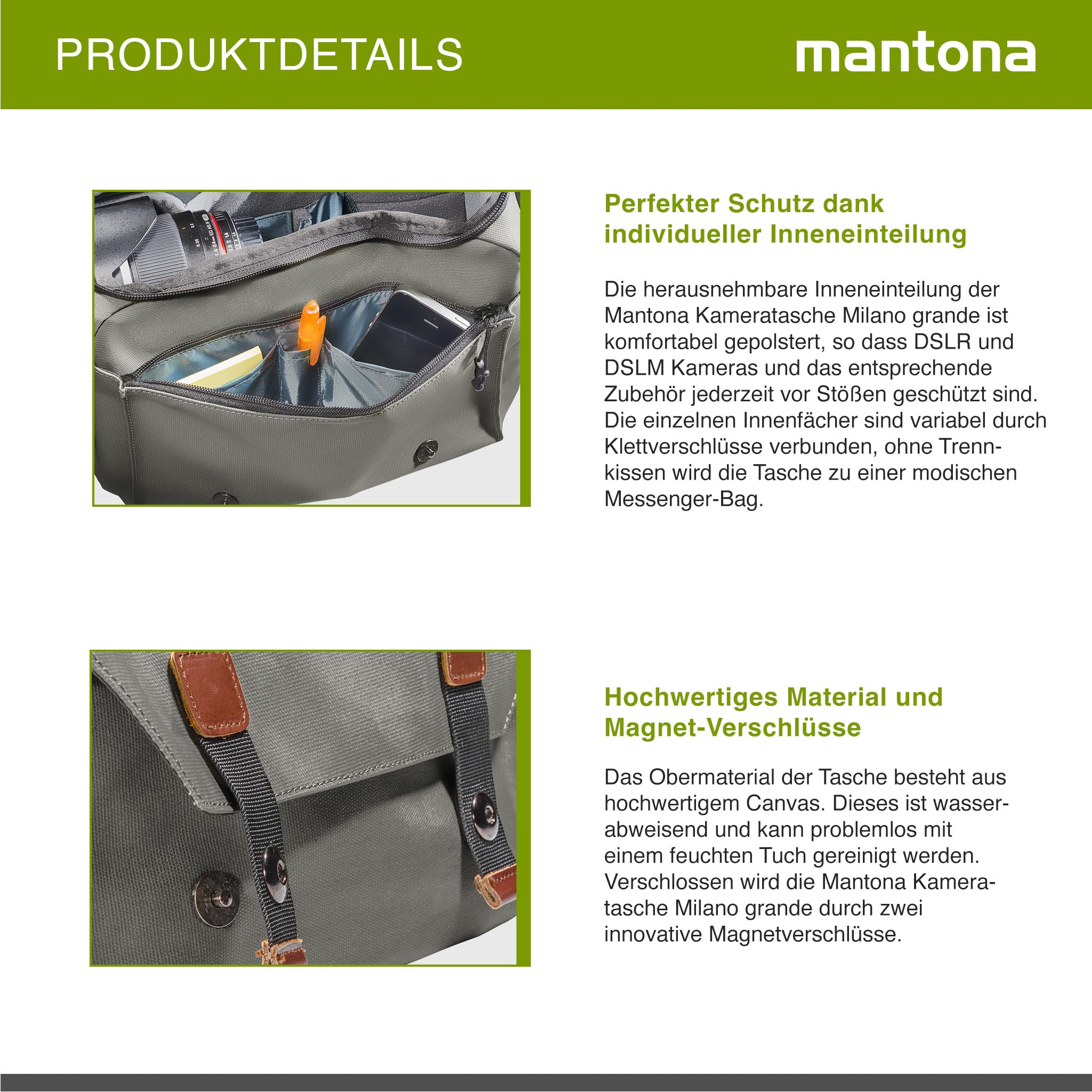 Mantona Milano - Custodia per fotocamera
