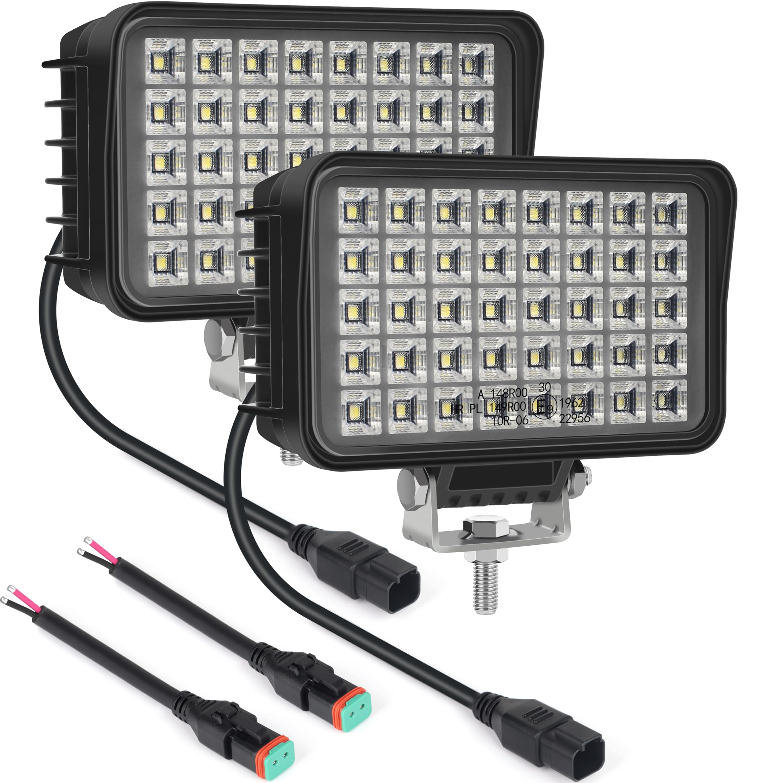Reflektor LED do traktora 6", dodatkowy reflektor LED, 80 W, 9600 lm, reflektor roboczy, bumper do samochodów ciężarowych, łodzi, ciężarówek, koparek, pojazdów rolniczych, przyczep, 2 sztuki
