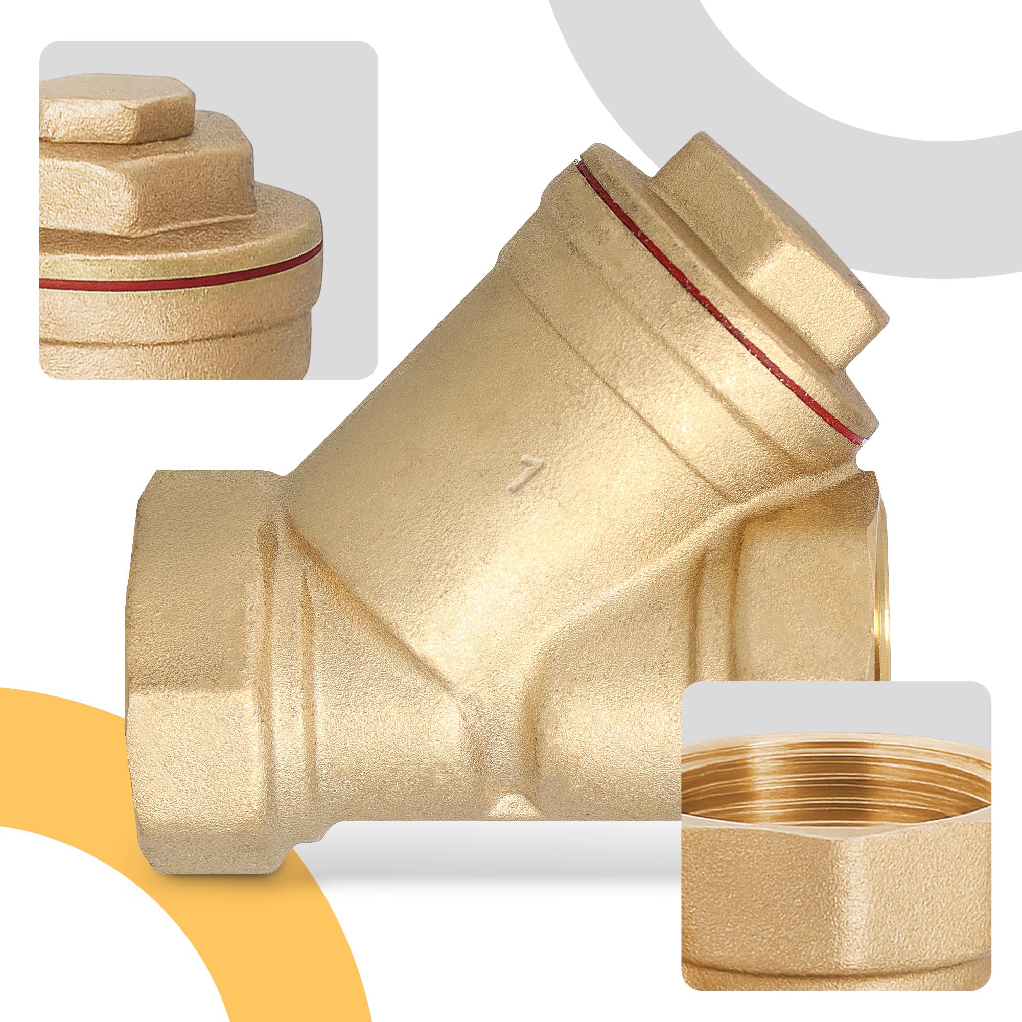 Instalguru Filtro Acqua A Y In Ottone Con Filetto Femmina 1 Pollice Filtro Per Sedimenti Per Condotte Impianti Idraulici Sistemi Riscaldamento Trattamento Acqua E Componenti Sanitari