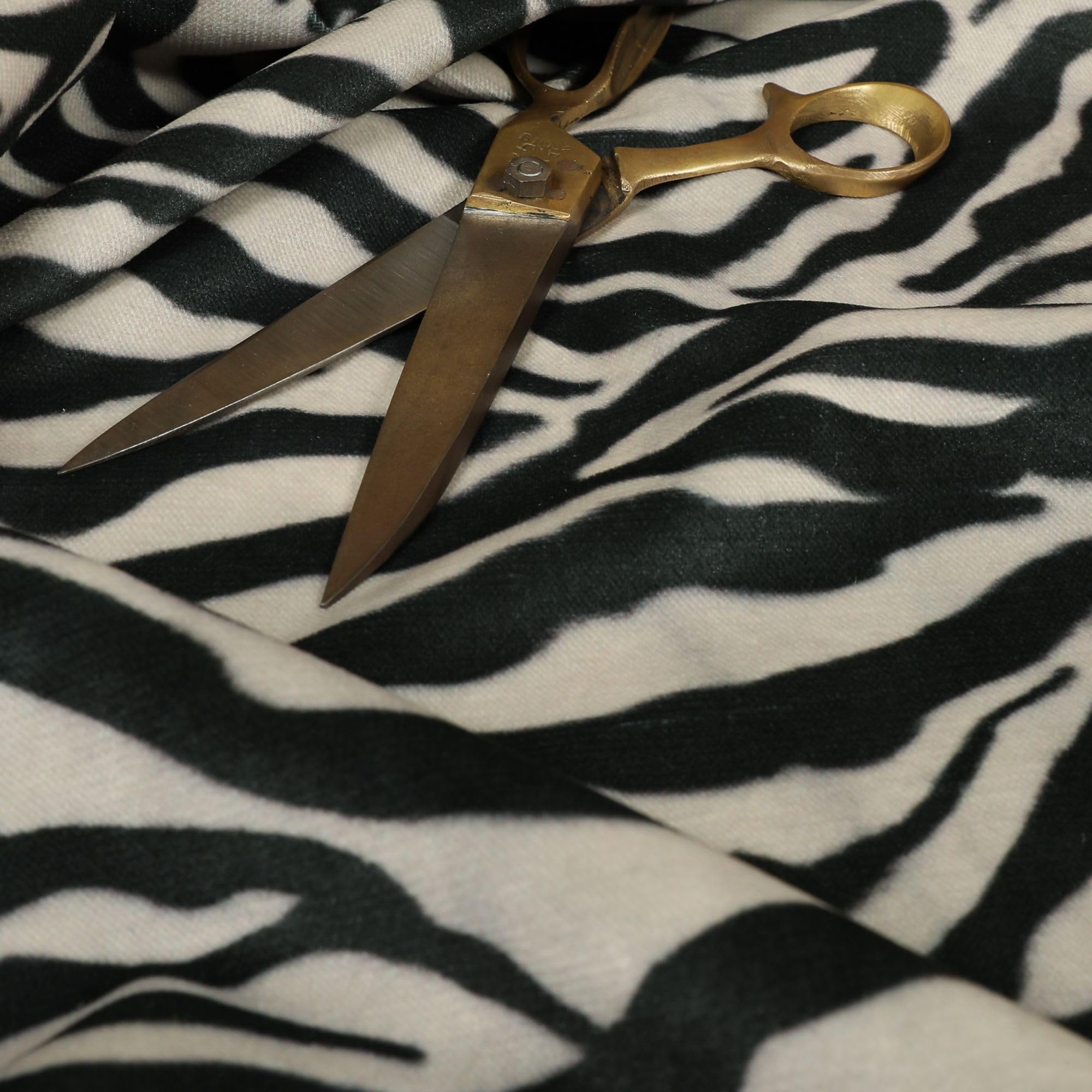 Zebra Soft Upholstery Fabric, Black White