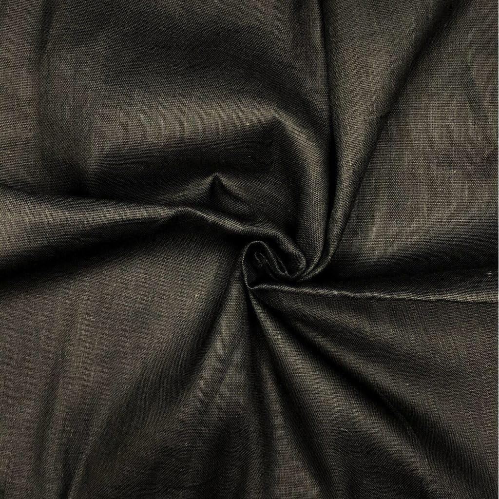 DFL 50m Natural Muslin Cheesecloth – 100% Cotton, 51" Wide 55GSM for Sieving, Cleaning, Dusting, Dyeing, Draping, Costume and Garment Sewing (Black,10 Metre)