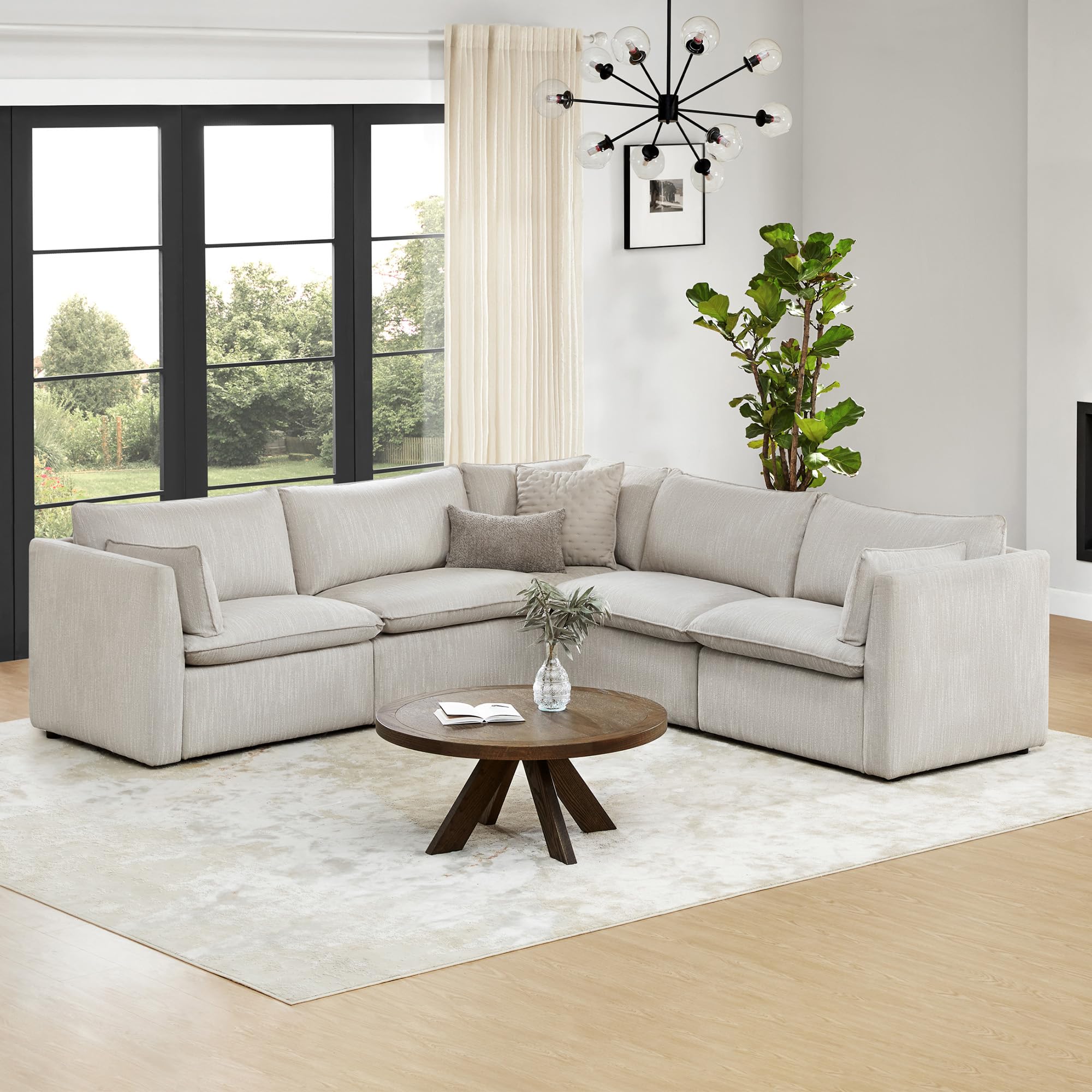 mochita　(=^x^=)(=^x^=) Amazon.com: CHITA Small Modular Sectional Fabric Sofa Set