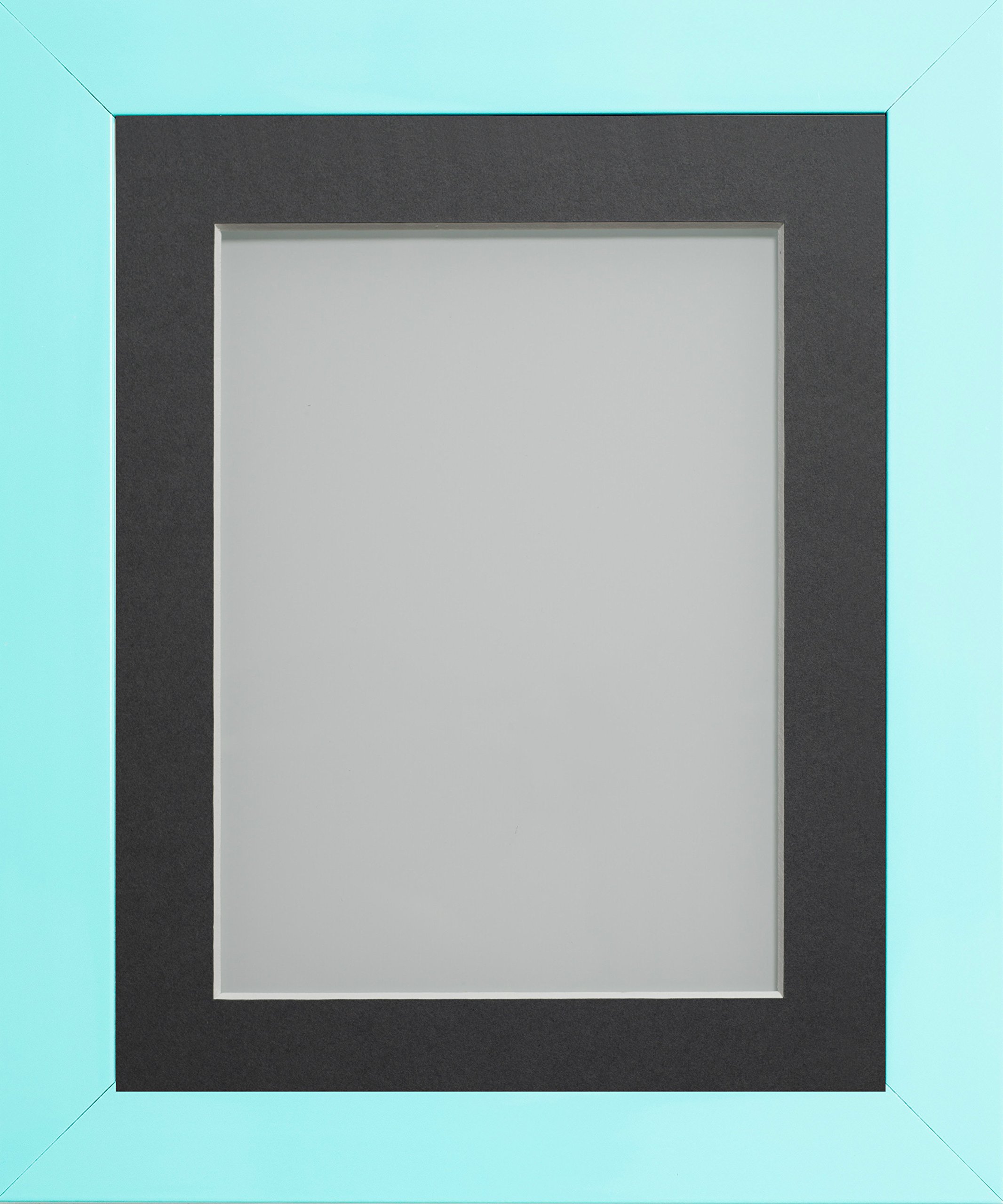 Frame Company Candy Range Aqua Blue 14x11 Frame With Grey Mount for image size A4