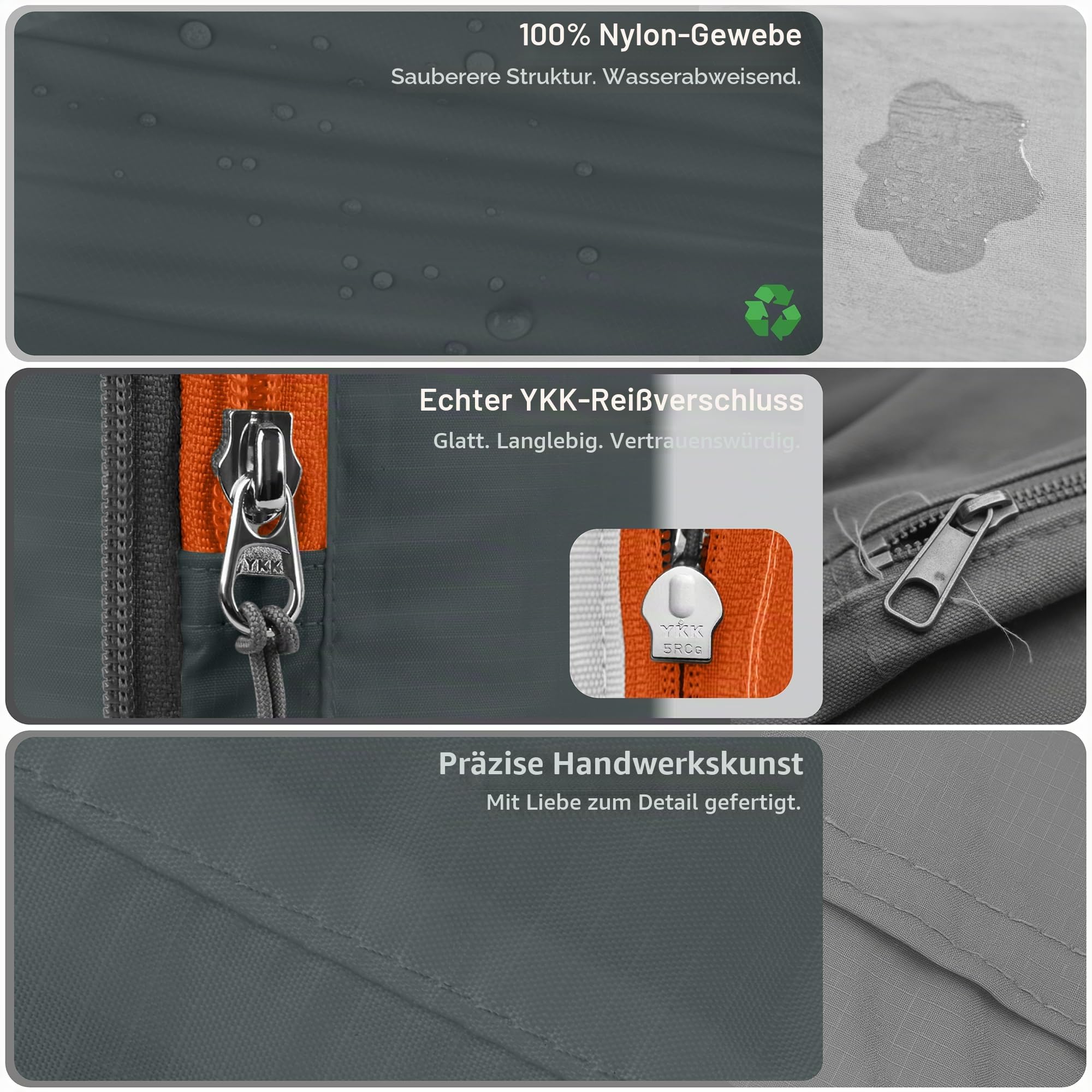 Cipway Kompressions-Packwürfel-Set für Reisen, ultraleichte Verpackungsorganisatoren für Gepäck, Koffer und Rucksack (grau, 5 Stück)